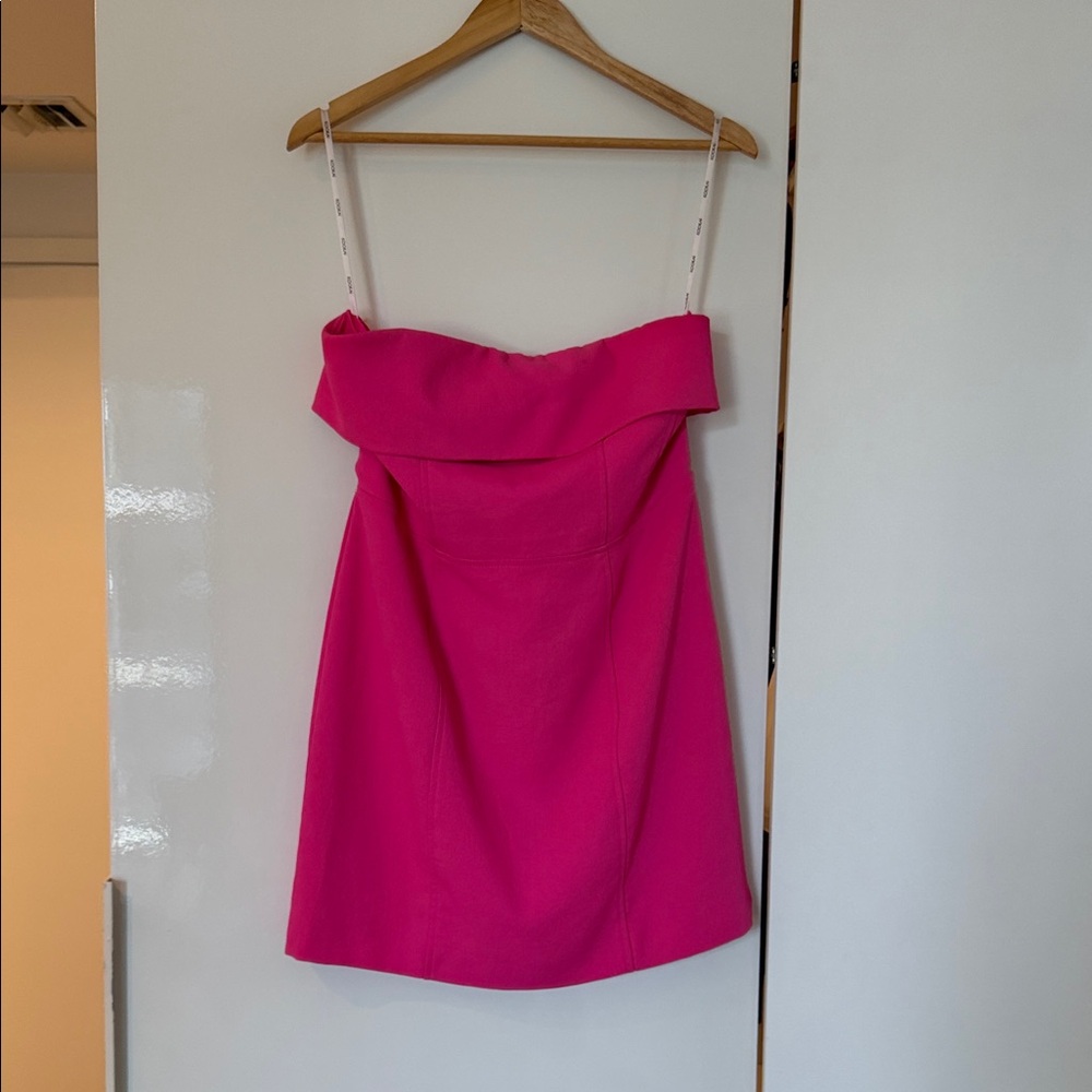 Kookai Vibrant Pink Strapless Dress